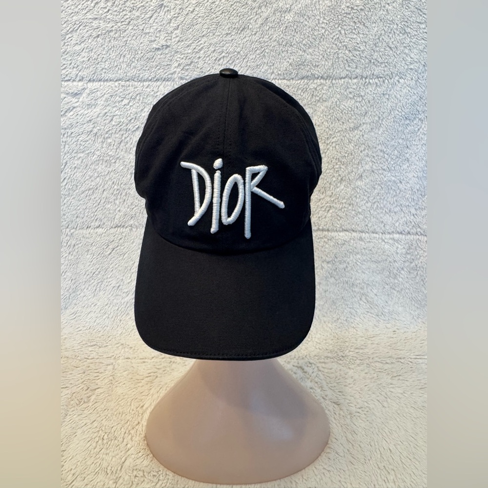 EUC Dior x Stussy Cap in Black & White RARE